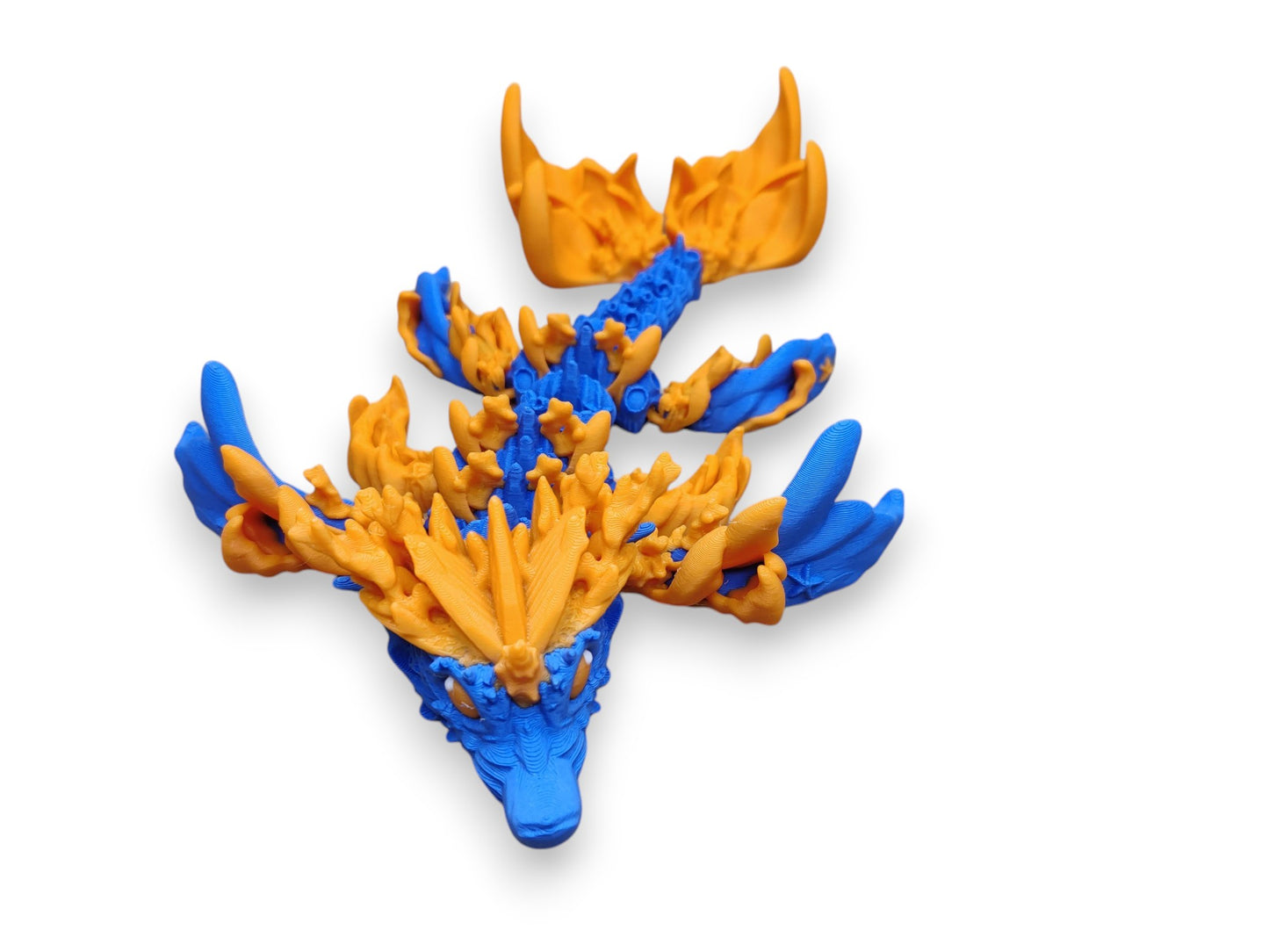 Baby Coral Dragon, Ocean Dragon, Articulating Dragon, 3D Printed Fidget Toy
