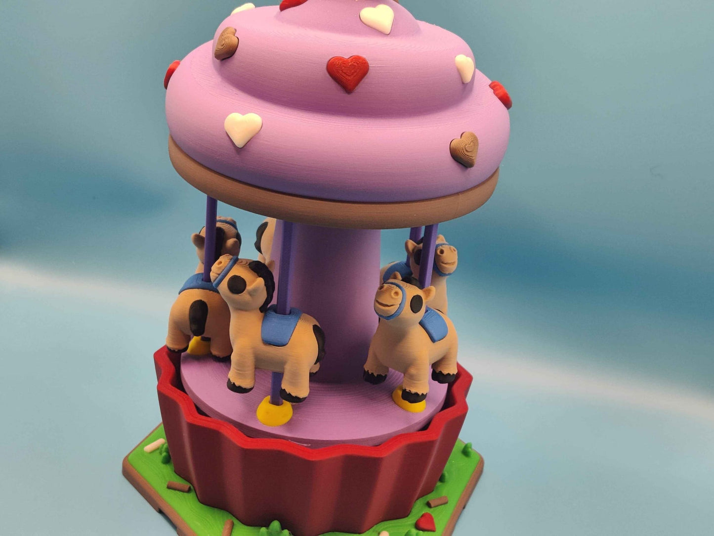 Carousel Playset with Moving Horses - ToyForge 3D