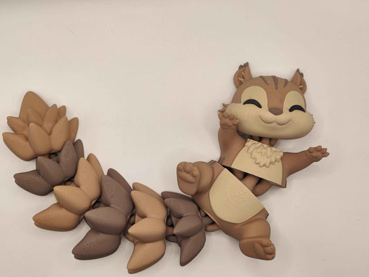 Chipmunk Cuddler - 3D Printed Articulated Fidget - ToyForge 3D