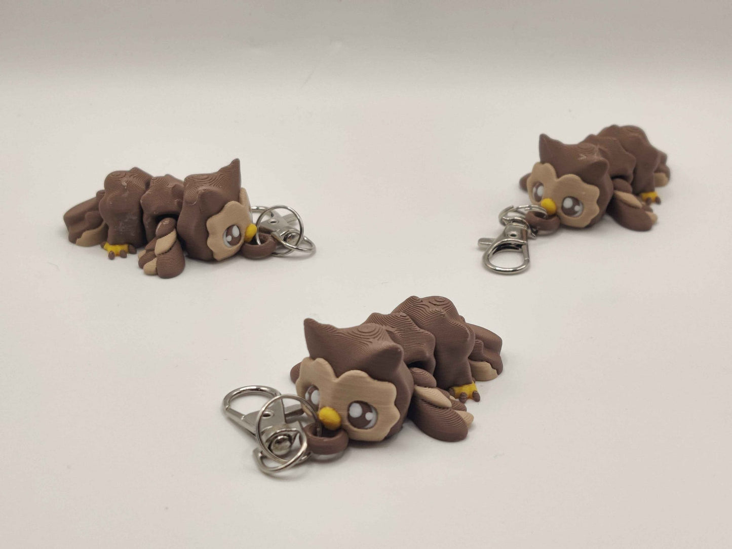Cute Owl Keychain | 3D Printed Bird Keychain | Mini Owl Charm | Backpack & Gift Accessory - ToyForge 3D