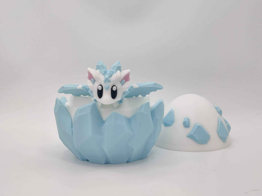 Ice Crystal Dragon Egg – 3D Printed Collectible Toy - ToyForge 3D