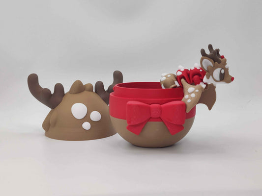 Reindeer Dragon Egg – Festive Collectible Surprise Toy - ToyForge 3D
