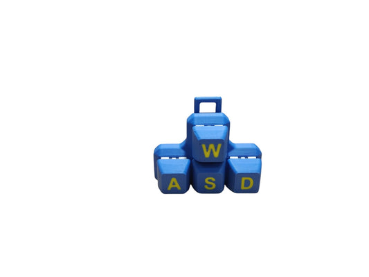 WASD Clicker - Keyboard Fidget Toy - Mechanical Clicker Keychain - ToyForge 3D