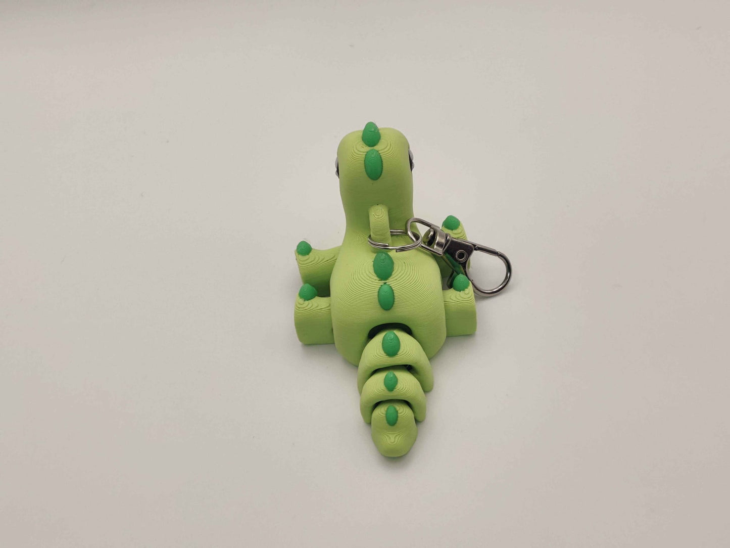 3D Printed Brontosaurus Dinosaur Keychain – Cute Prehistoric Dino Bag Charm - ToyForge 3D