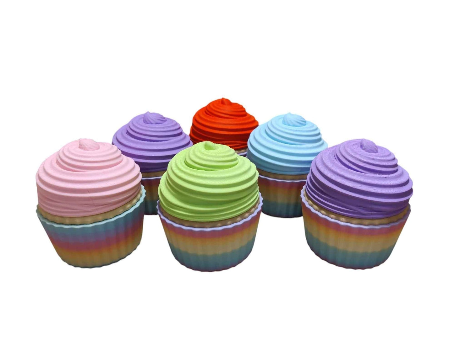 3D Printed Cupcake Party Favors with Twist-Off Lids – Mystery Toy Option – Packs of 3, 6, 9, or 12 – Unique Event Gifts & Table Décor - ToyForge 3D