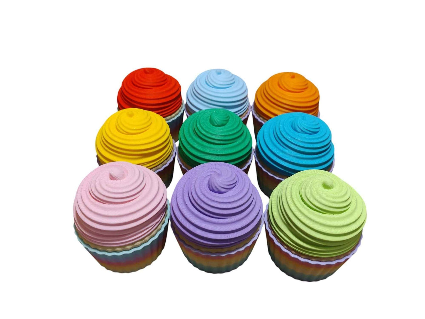 3D Printed Cupcake Party Favors with Twist-Off Lids – Mystery Toy Option – Packs of 3, 6, 9, or 12 – Unique Event Gifts & Table Décor - ToyForge 3D
