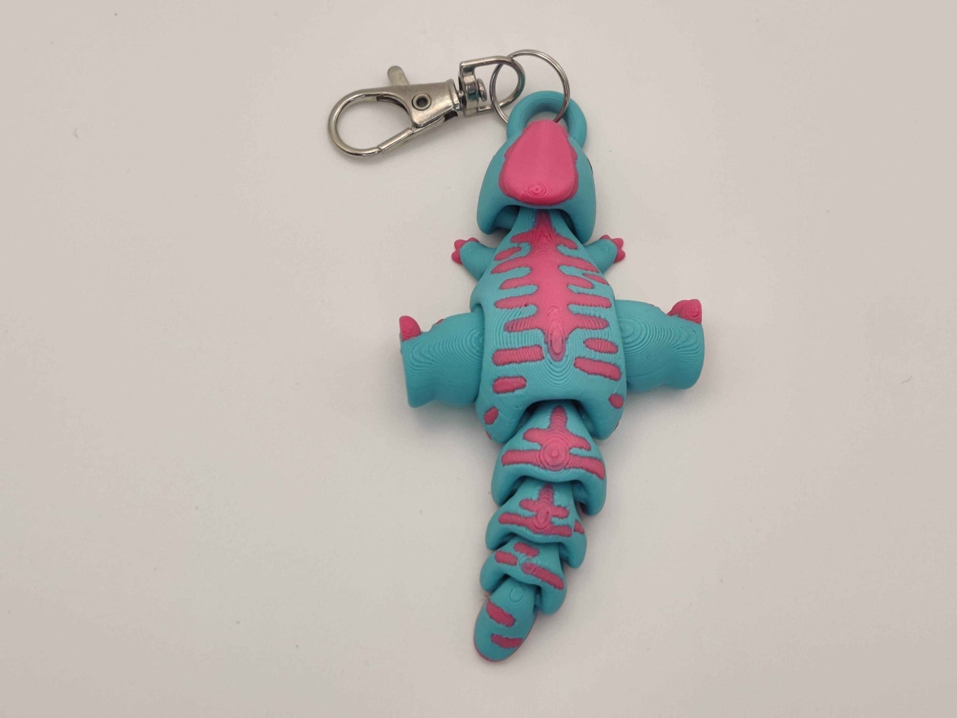 3D Printed Parasaur Dinosaur Keychain – Cute Prehistoric Dino Bag Charm - ToyForge 3D
