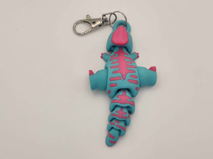 3D Printed Parasaur Dinosaur Keychain – Cute Prehistoric Dino Bag Charm - ToyForge 3D