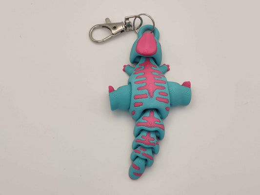 3D Printed Parasaur Dinosaur Keychain – Cute Prehistoric Dino Bag Charm - ToyForge 3D