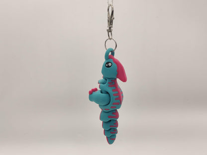 3D Printed Parasaur Dinosaur Keychain – Cute Prehistoric Dino Bag Charm - ToyForge 3D