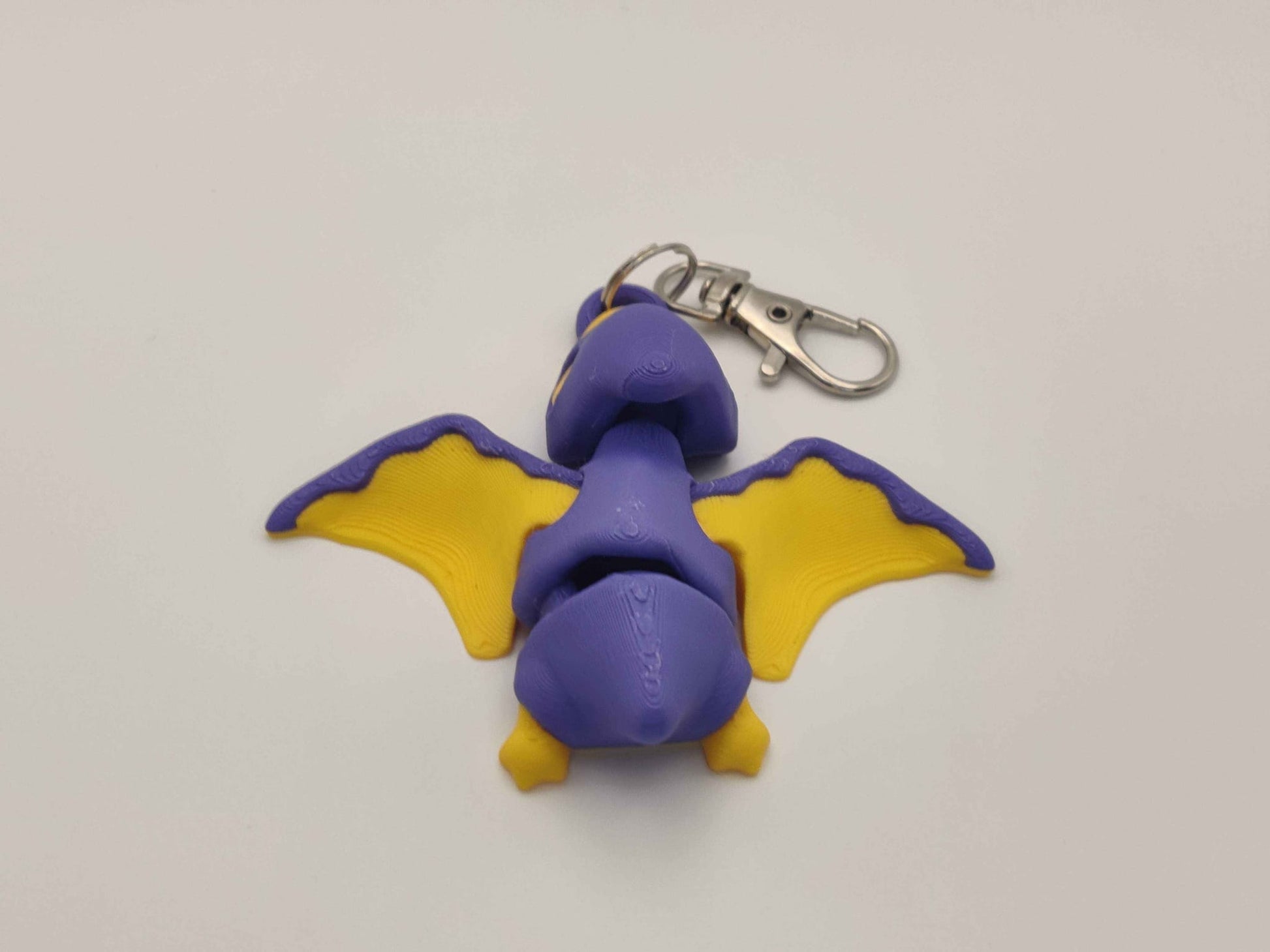 3D Printed Pterodactyl Dinosaur Keychain – Cute Flying Dino Bag Charm - ToyForge 3D