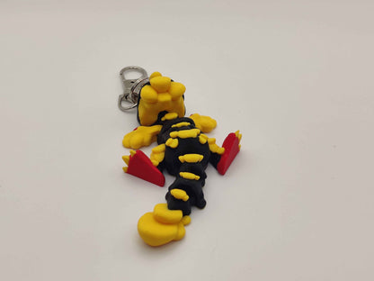 3D Printed Raptor Dinosaur Keychain – Cute Prehistoric Dino Bag Charm - ToyForge 3D