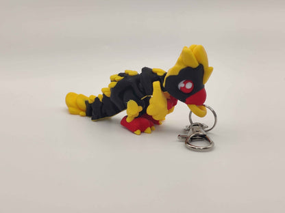 3D Printed Raptor Dinosaur Keychain – Cute Prehistoric Dino Bag Charm - ToyForge 3D