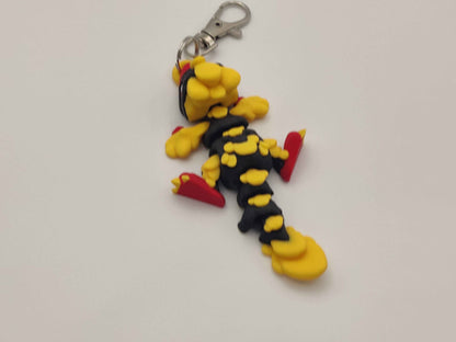 3D Printed Raptor Dinosaur Keychain – Cute Prehistoric Dino Bag Charm - ToyForge 3D