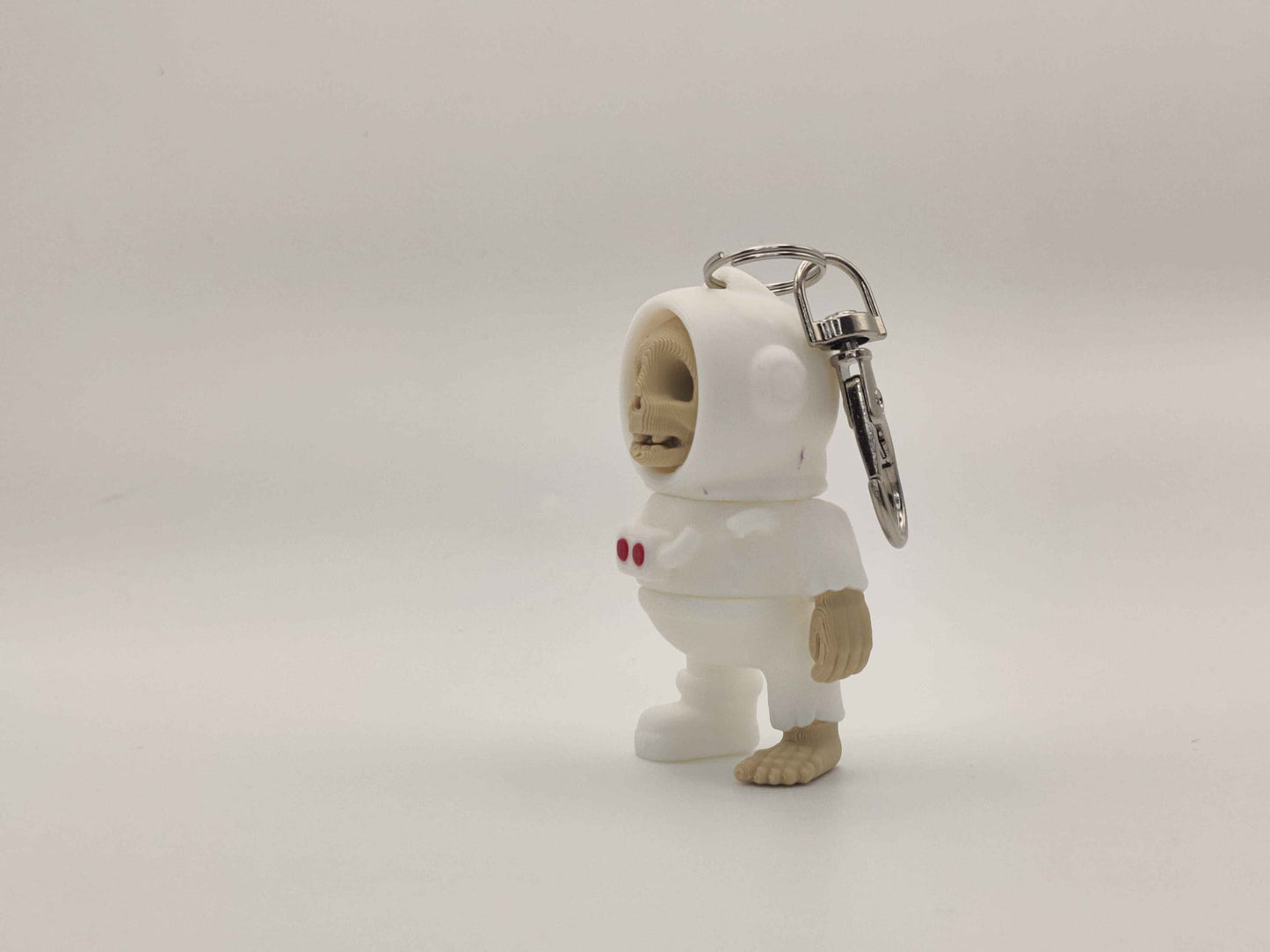 3D Printed Skelly Astronaut Keychain – Skeleton Space Explorer Charm - ToyForge 3D