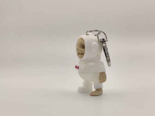 3D Printed Skelly Astronaut Keychain – Skeleton Space Explorer Charm - ToyForge 3D