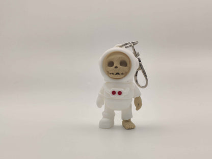 3D Printed Skelly Astronaut Keychain – Skeleton Space Explorer Charm - ToyForge 3D