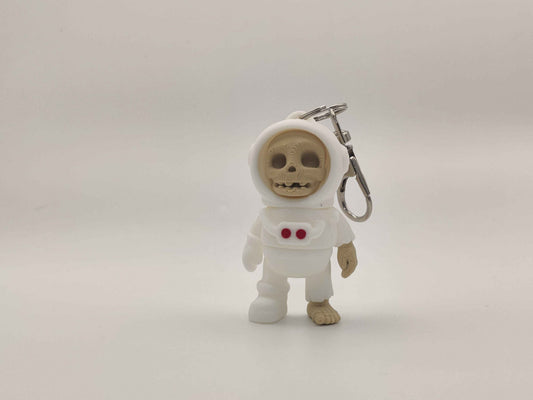 3D Printed Skelly Astronaut Keychain – Skeleton Space Explorer Charm - ToyForge 3D