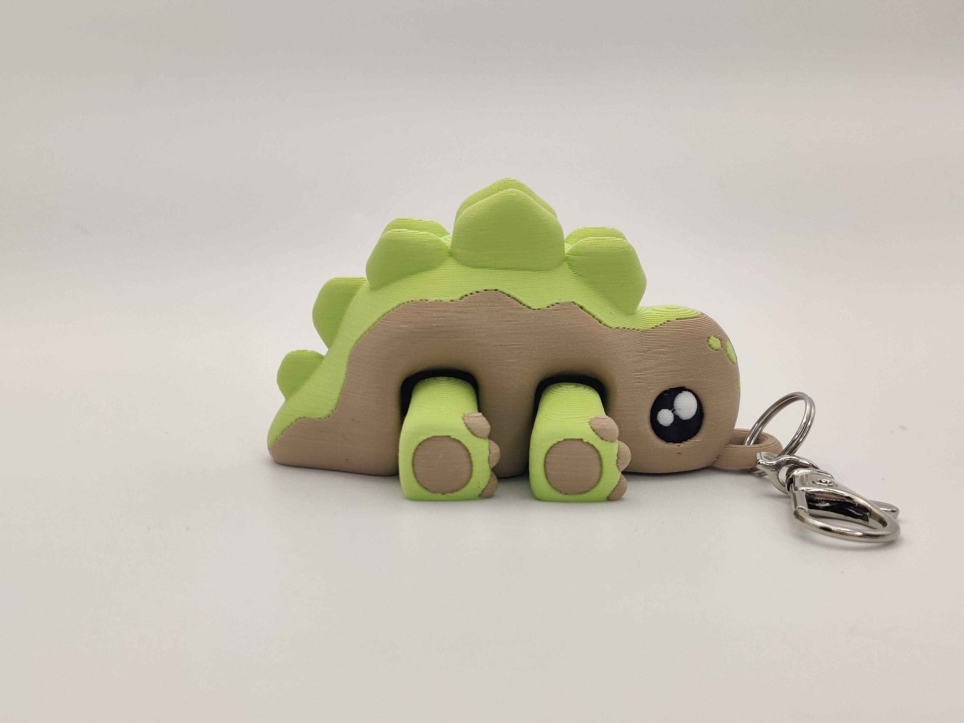 3D Printed Stegosaurus Dinosaur Keychain – Cute Articulated Dino Bag Charm - ToyForge 3D