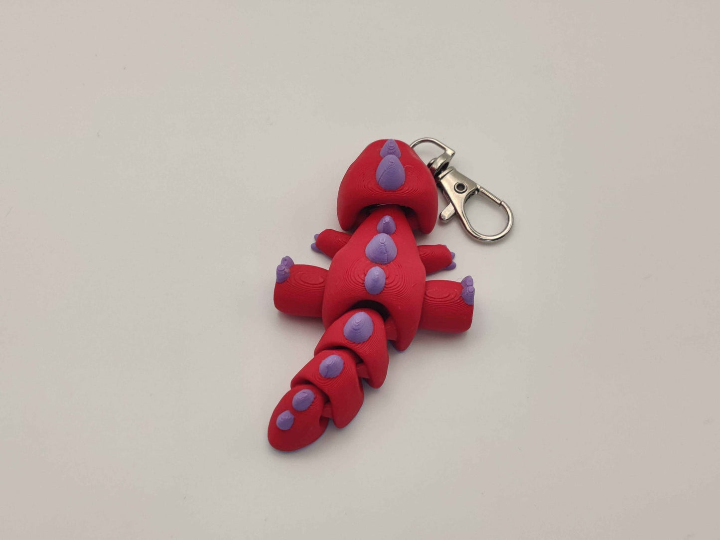 3D Printed T-Rex Dinosaur Keychain – Cute Articulated Dino Bag Charm - ToyForge 3D