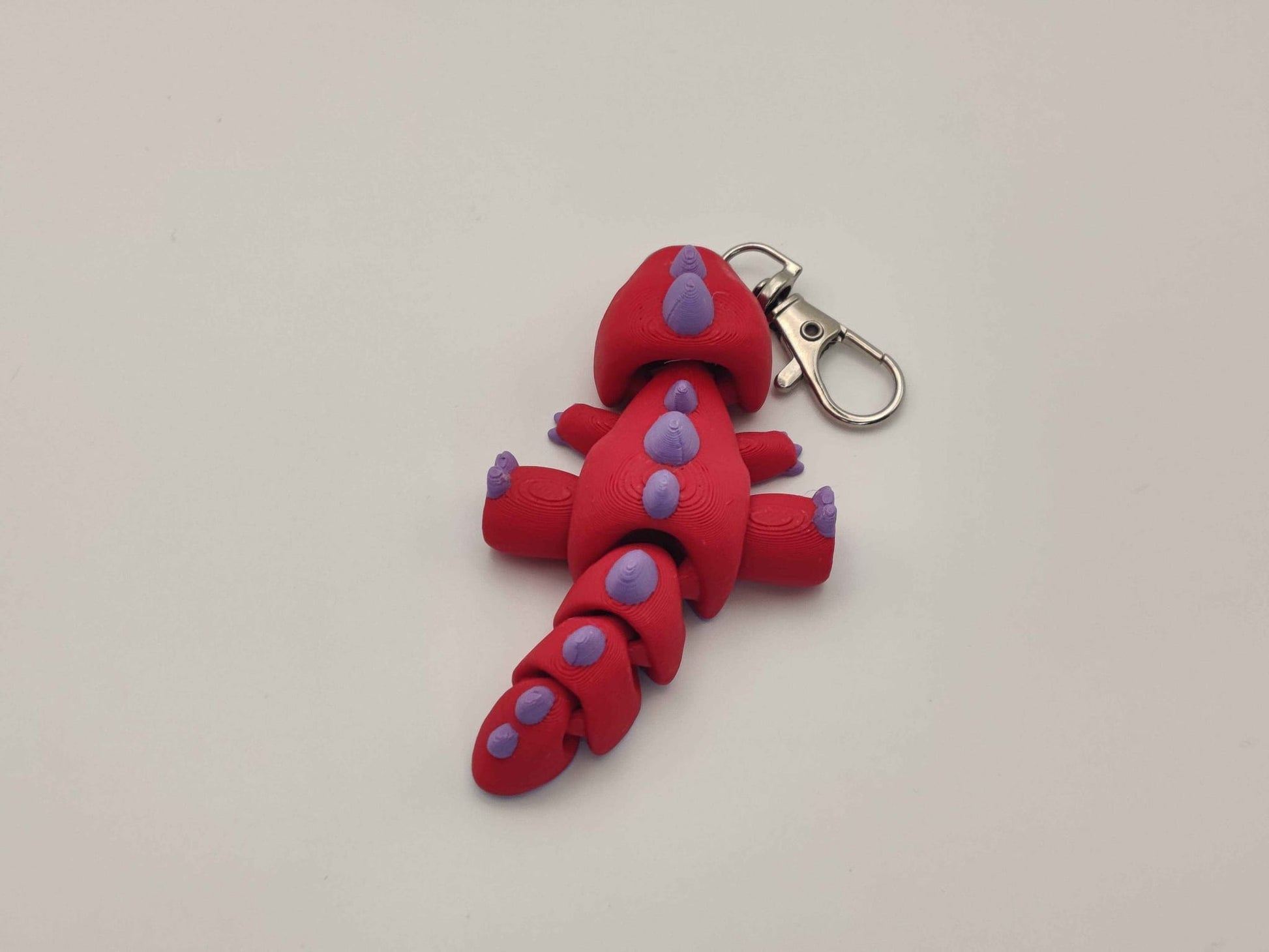 3D Printed T-Rex Dinosaur Keychain – Cute Articulated Dino Bag Charm - ToyForge 3D