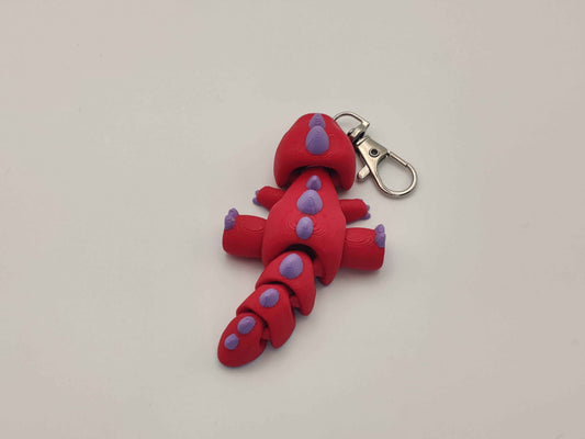 3D Printed T-Rex Dinosaur Keychain – Cute Articulated Dino Bag Charm - ToyForge 3D