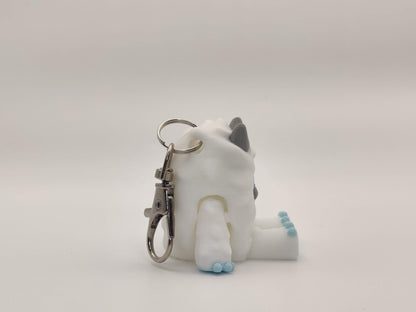 3D Printed Yeti Keychain – Cute Cryptid Keyring – Abominable Snowman Gift – Mythical Creature Bag Charm – Geeky Fantasy Accessory - ToyForge 3D
