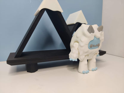 3D Printed Yeti with Mountain Shelf - ToyForge 3D