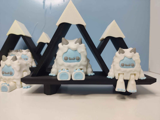 3D Printed Yeti with Mountain Shelf - ToyForge 3D