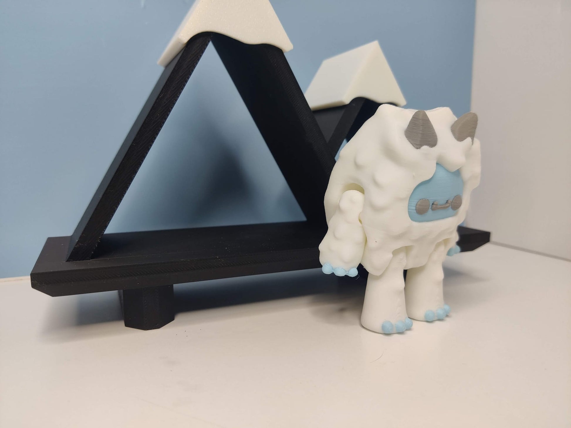 3D Printed Yeti with Mountain Shelf - ToyForge 3D