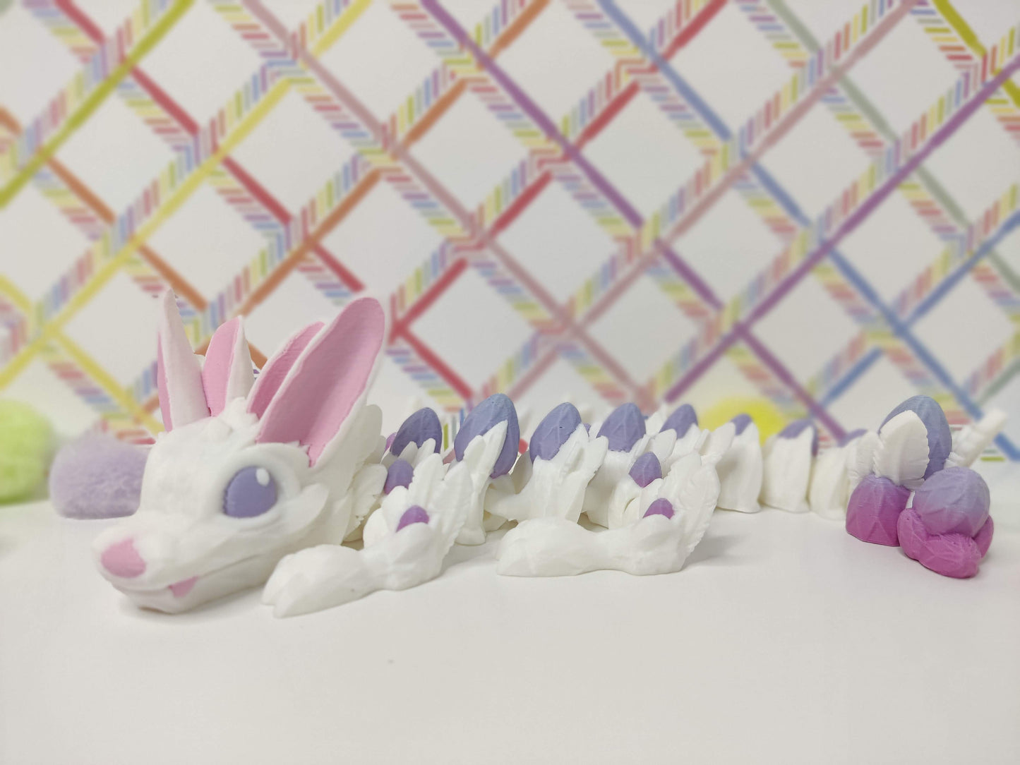 3D Printed Baby Easter Spring Dragon – Articulating Fidget Toy