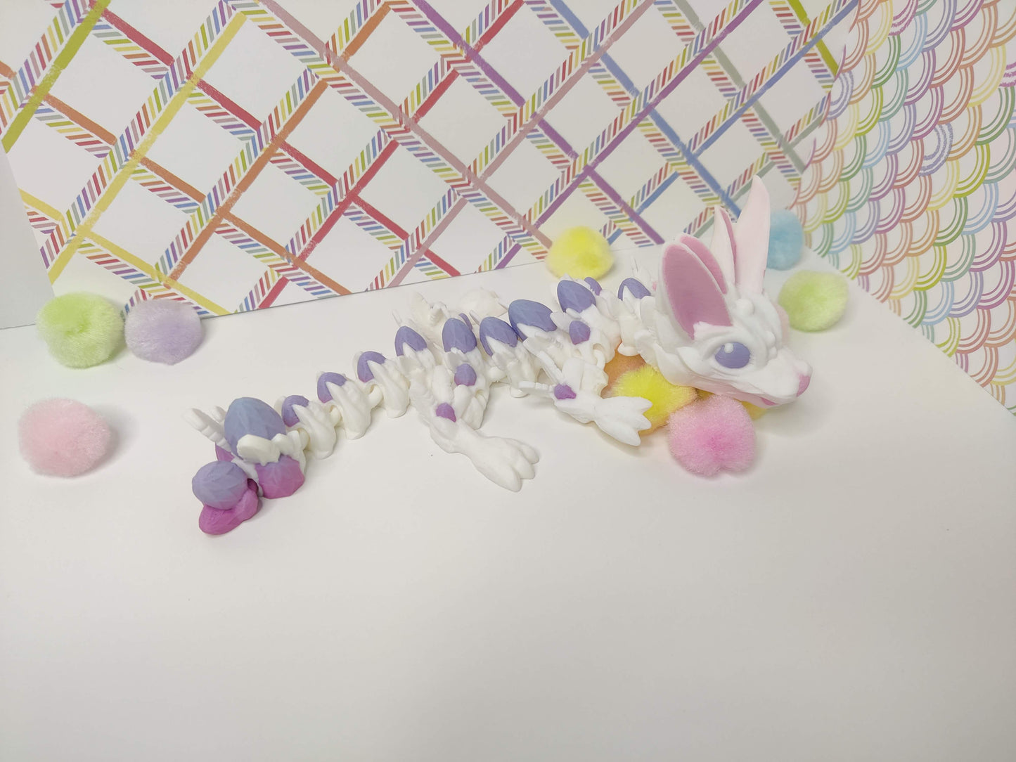 3D Printed Baby Easter Spring Dragon – Articulating Fidget Toy