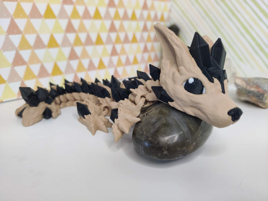 Crystal Wolf Dragon – 3D Printed Articulating Fidget Toy
