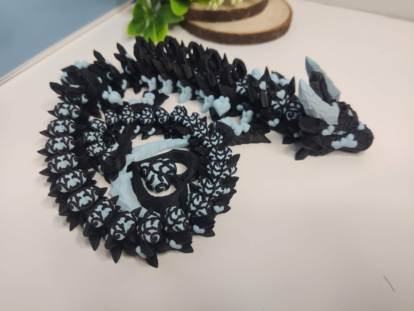 3D Printed Dark Heart Dragon - Articulating Fidget Toy