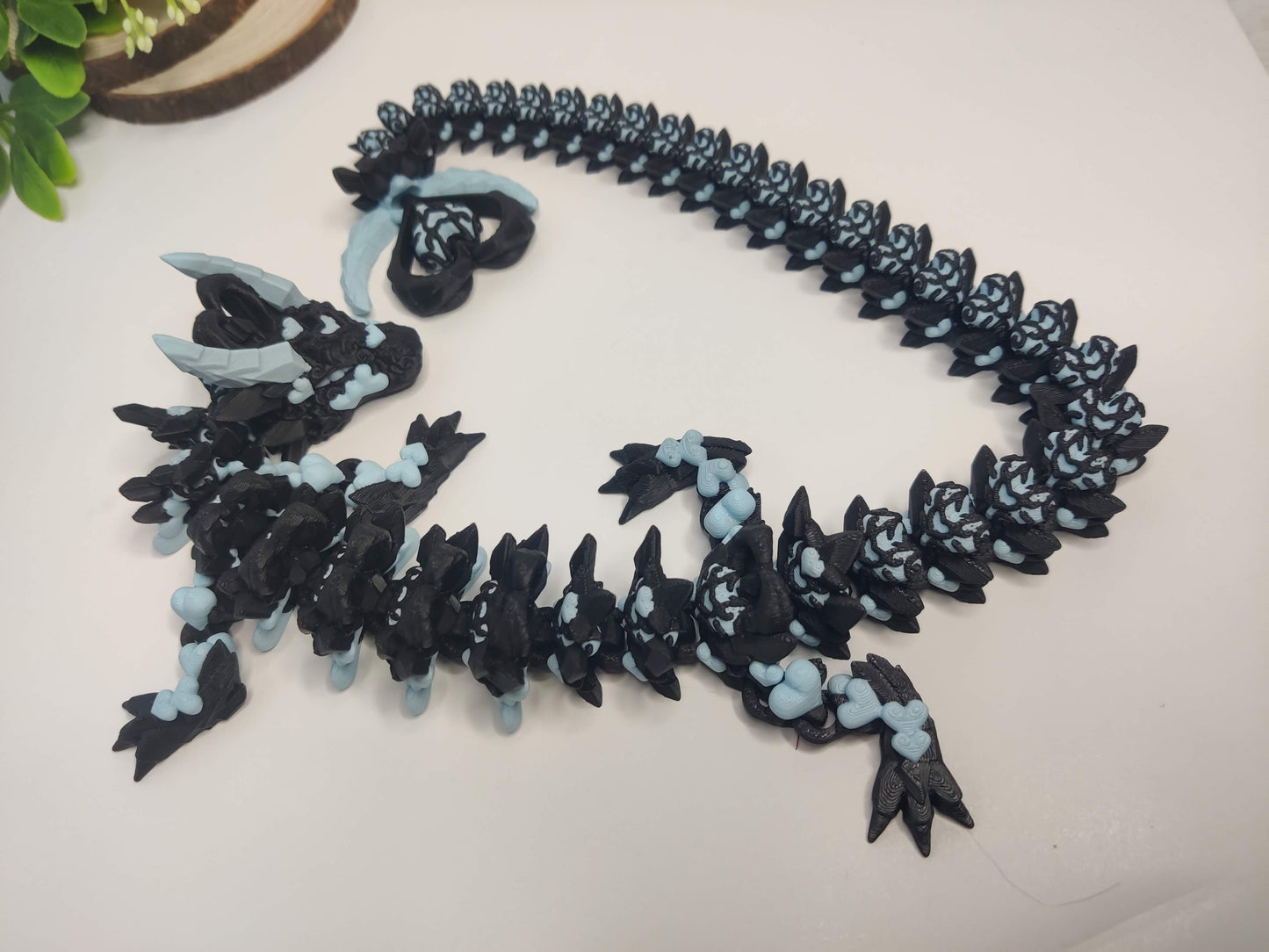 3D Printed Dark Heart Dragon - Articulating Fidget Toy