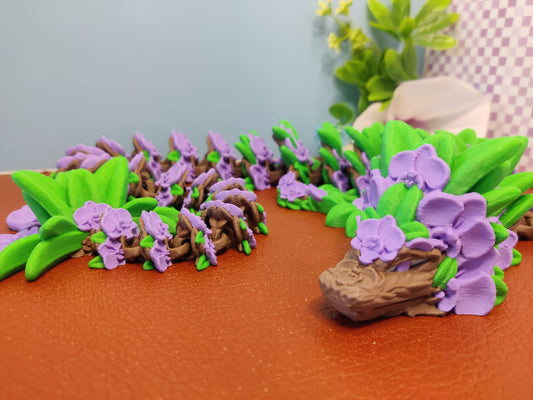 3D Printed Orchid Dragon - Articulating Fidget Toy