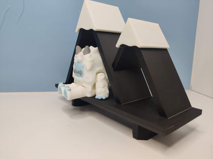 3D Printed Yeti with Mountain Shelf