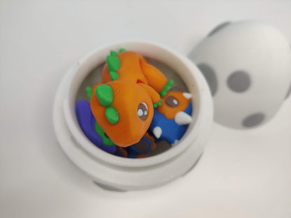3D Printed Dinosaur and Egg Set