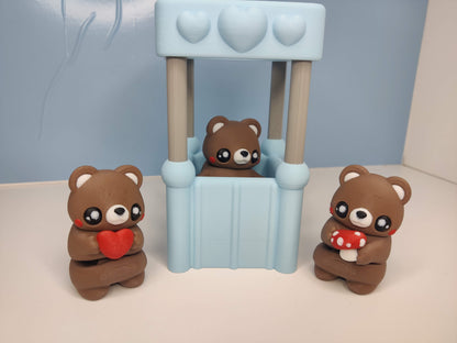3D Printed Bears with Booth Set