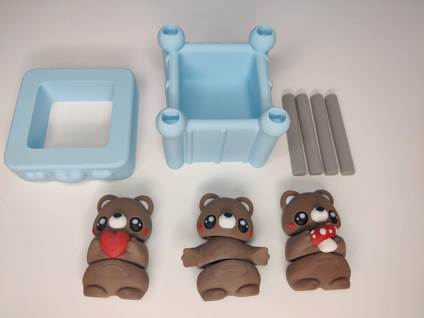 3D Printed Bears with Booth Set