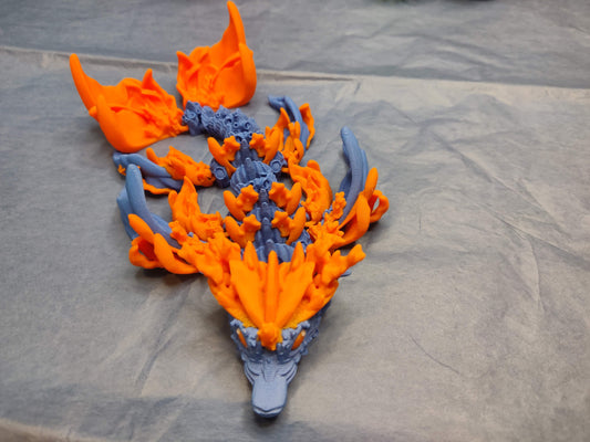 Baby Coral Dragon, Ocean Dragon, Articulating Dragon, 3D Printed Fidget Toy