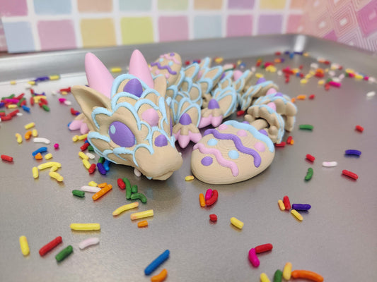 Baby Easter Cookie Dragon - 3D Printed Articulating Fidget Toy