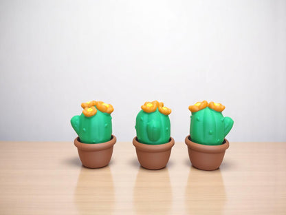 Cactus Clicker Fidget Toy – 3D Printed Sensory Stress Relief Toy – Kawaii Desk Toy Gift