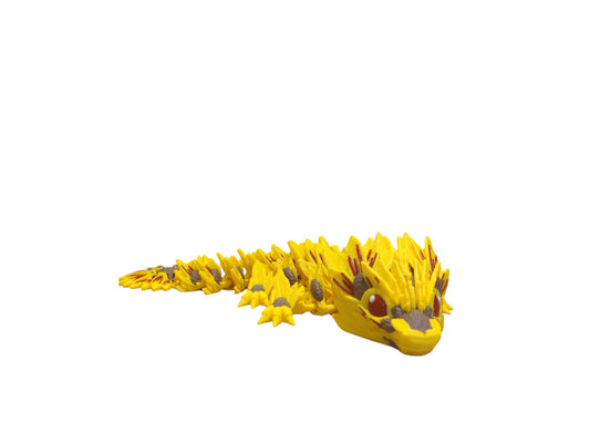 Baby Sunflower Flower Dragon – 3D Printed Articulating Fidget Toy