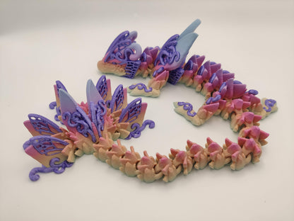 3D Printed Butterfly Dragon - Articulating Fidget Toy