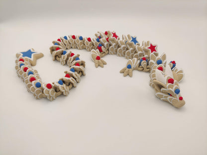 19.5" Star Cookie Dragon - 3D Printed Articulating Dragon Flexi