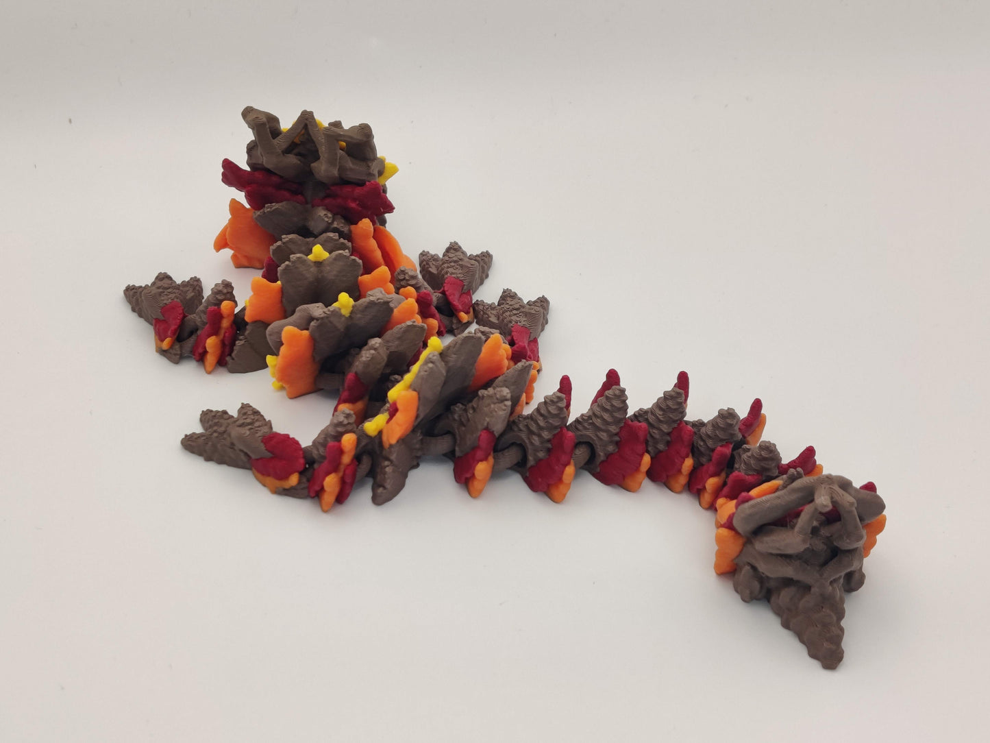 8.5" Baby Autumn Dragon – Fall Dragon - Articulating Fidget Toy