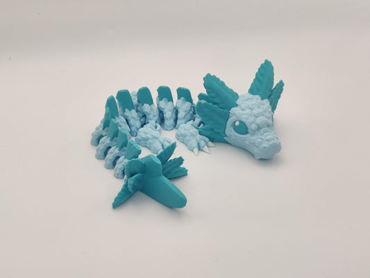 9" Baby Axolotl Sea Dragon – 3D Printed Articulating Fidget Toy