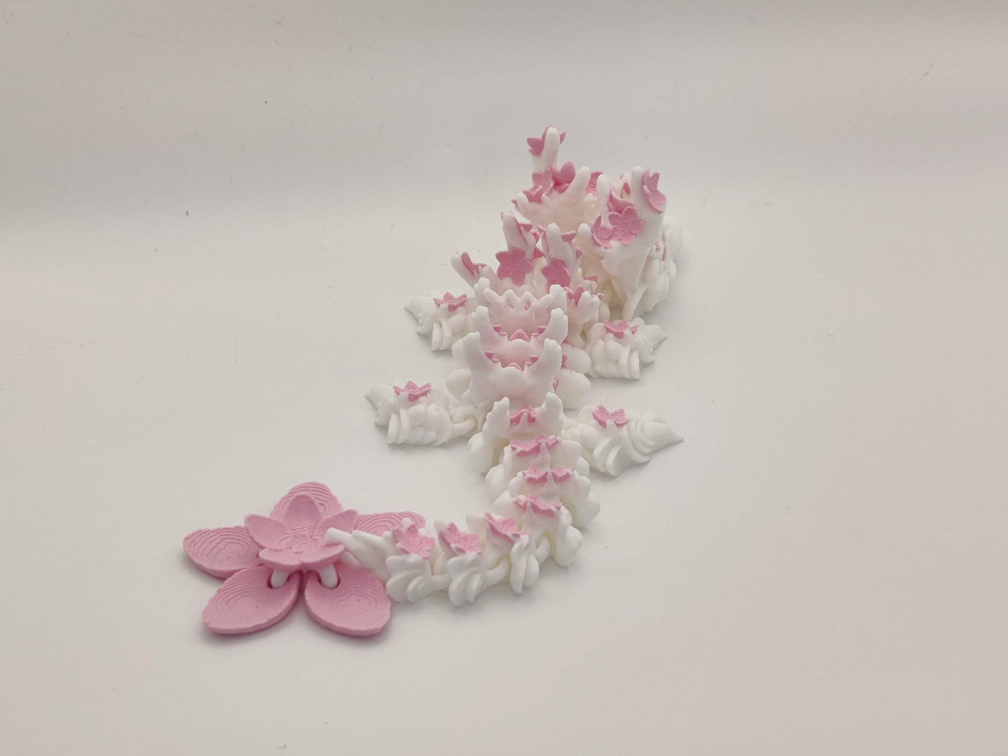 Baby Cherry Blossom Dragon – Spring Flower Dragon - 3D Printed Articulating Fidget Toy
