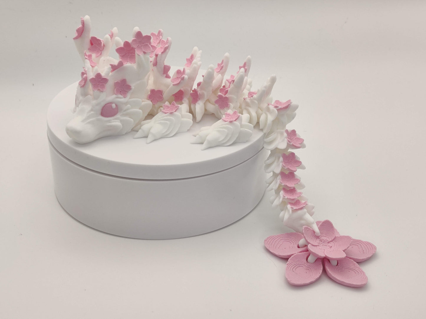 Baby Cherry Blossom Dragon – Spring Flower Dragon - 3D Printed Articulating Fidget Toy